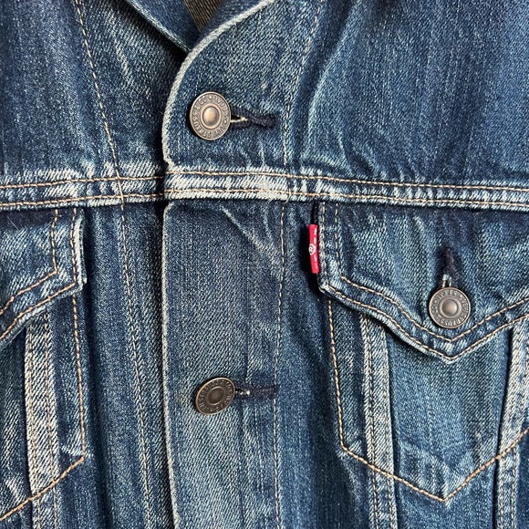 Levi’s Orange & Blue Corduroy Denim Jean Jacket - Picture 3 of 5